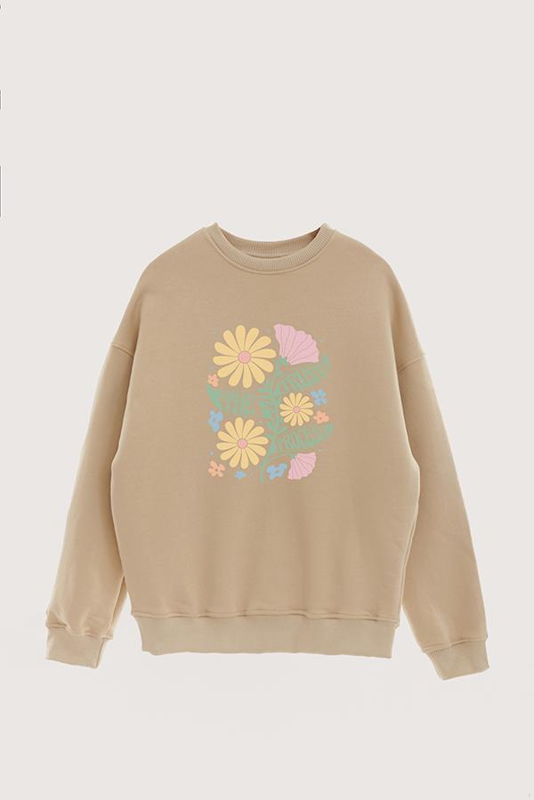 BUZO CREWNECK ESTAMPADO BOHO THE TRUST PROCESS