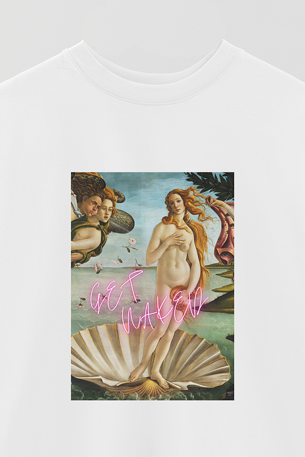 REMERA OVER ESTAMPADA ART COLLECTION 21 GET NAKED