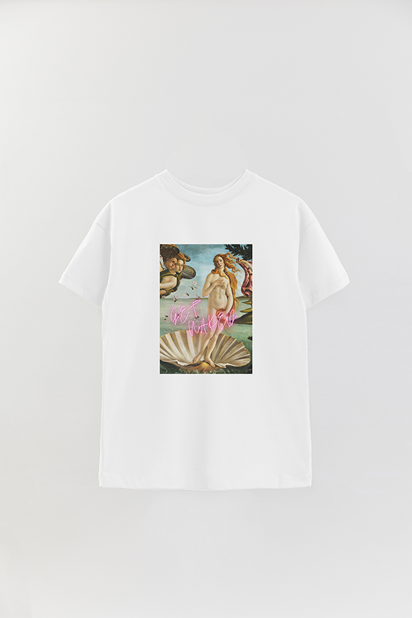 REMERA OVER ESTAMPADA ART COLLECTION 21 GET NAKED