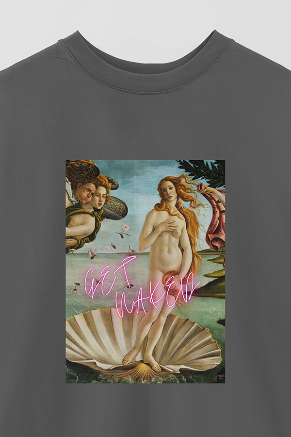 REMERA OVER ESTAMPADA ART COLLECTION 21 GET NAKED