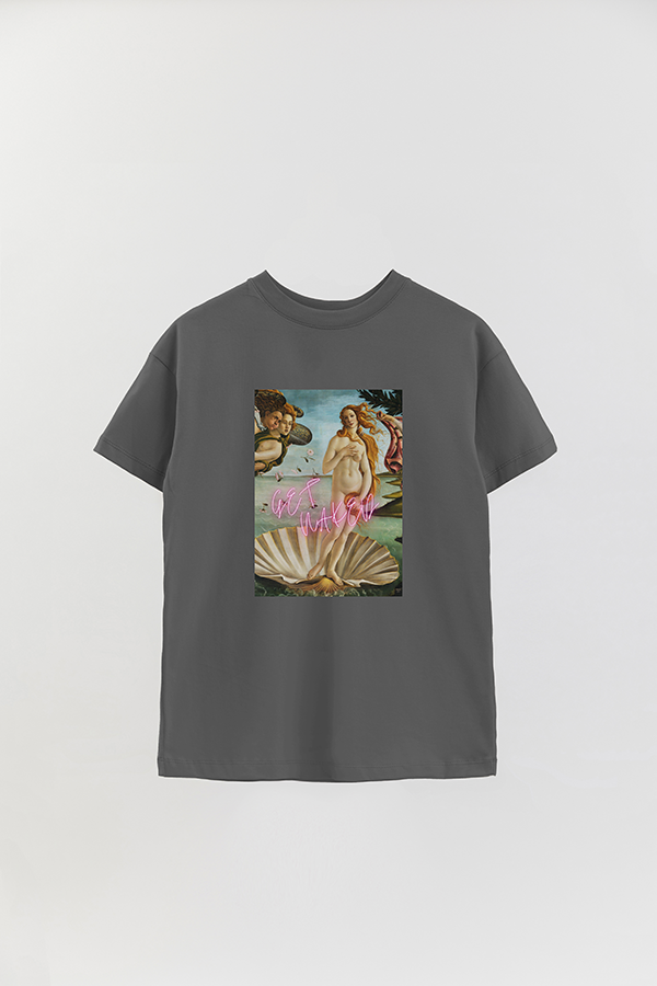 REMERA OVER ESTAMPADA ART COLLECTION 21 GET NAKED