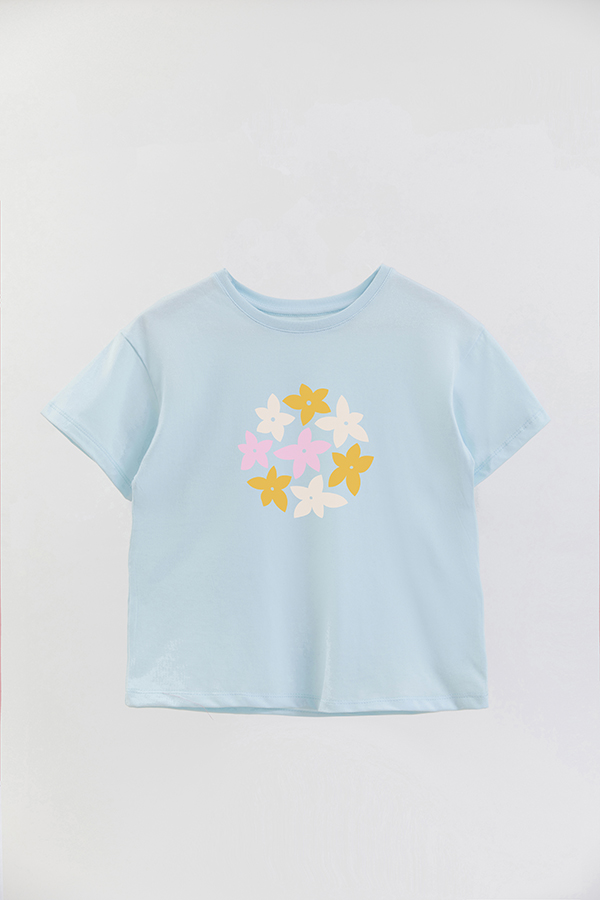REMERA GIRL OVER BOHO FLOWERS