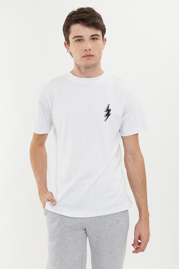 REMERA OVER ESTAMPADA UNISEX LIGHTING BOLT