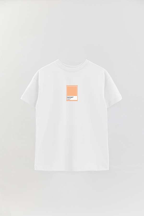 REMERA OVER ESTAMPADA PANTONE PUMPKIN