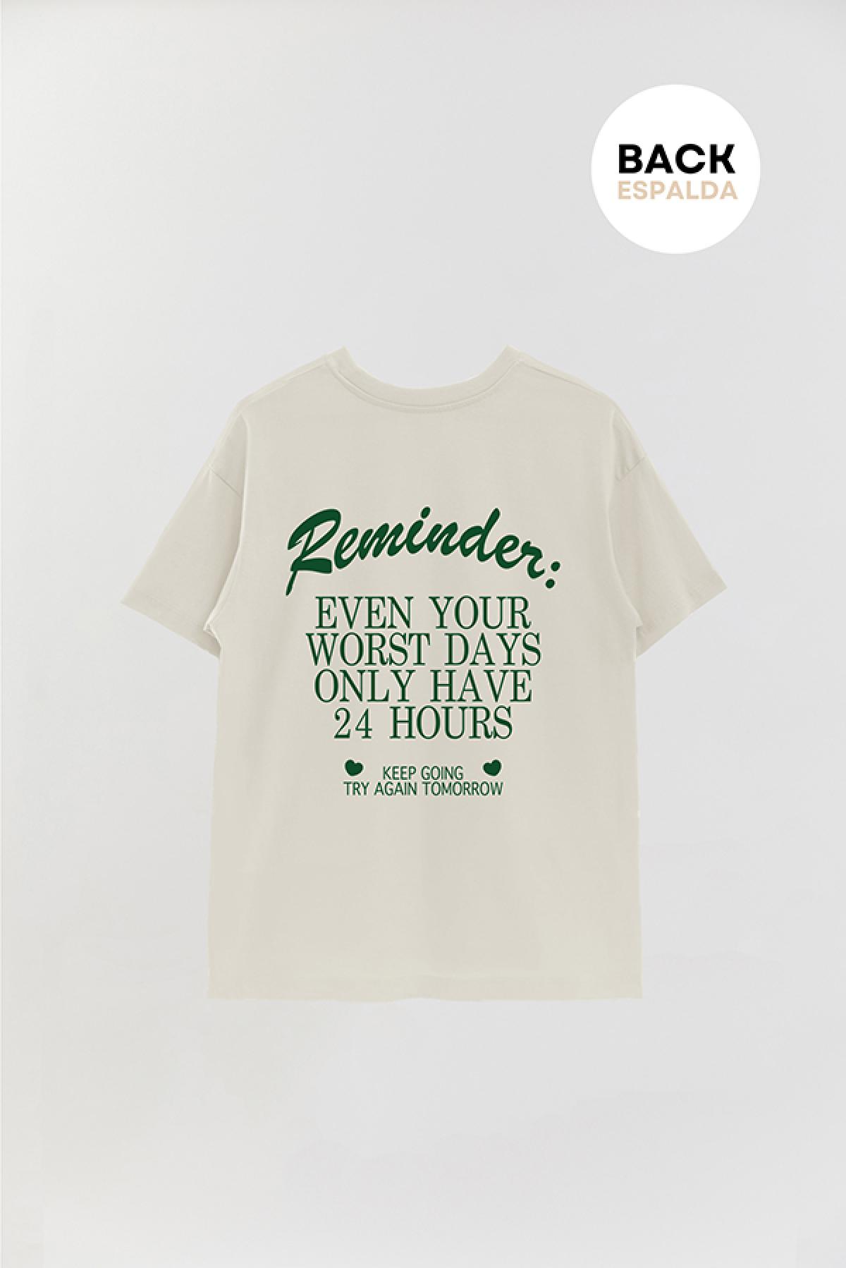 REMERA OVER ESTAMPADA AESTHETIC REMINDER
