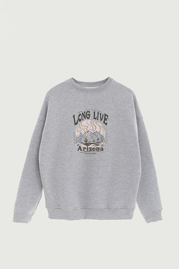 BUZO CREWNECK ESTAMPADO WESTERN LONG LIVE