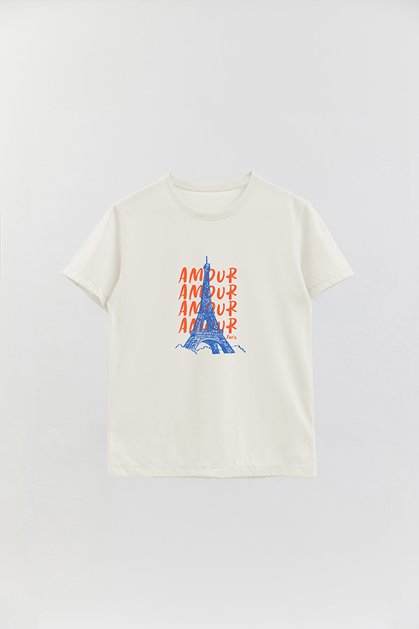 REMERA BASICA ESTAMPADA AMOUR AMOUR