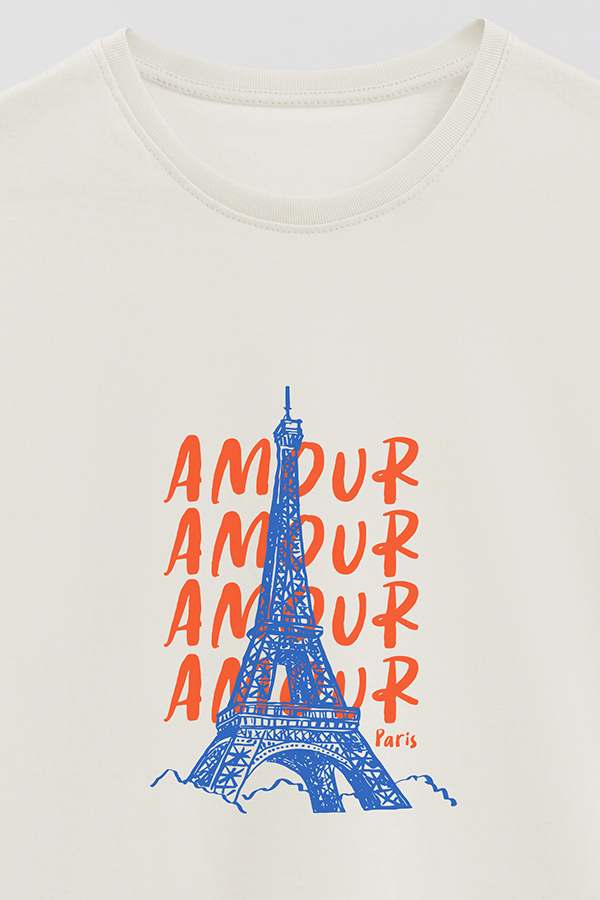 REMERA BASICA ESTAMPADA AMOUR AMOUR