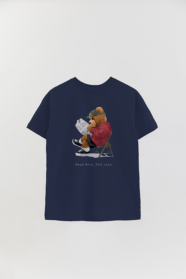 REMERA OVER ESTAMPADA UNISEX TEDDY READ MORE TALK LESS