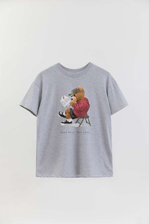 REMERA OVER ESTAMPADA UNISEX TEDDY READ MORE TALK LESS
