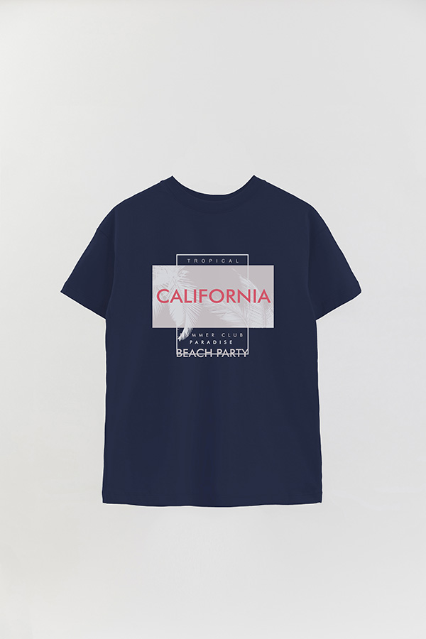 REMERA OVER ESTAMPADA  CALIFORNIA BEACH PARTY