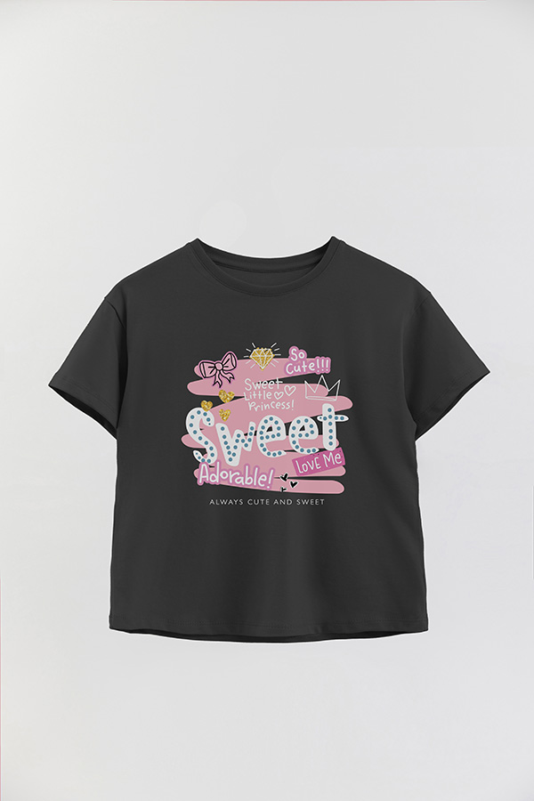 REMERA GIRL OVER SWEET ADORABLE