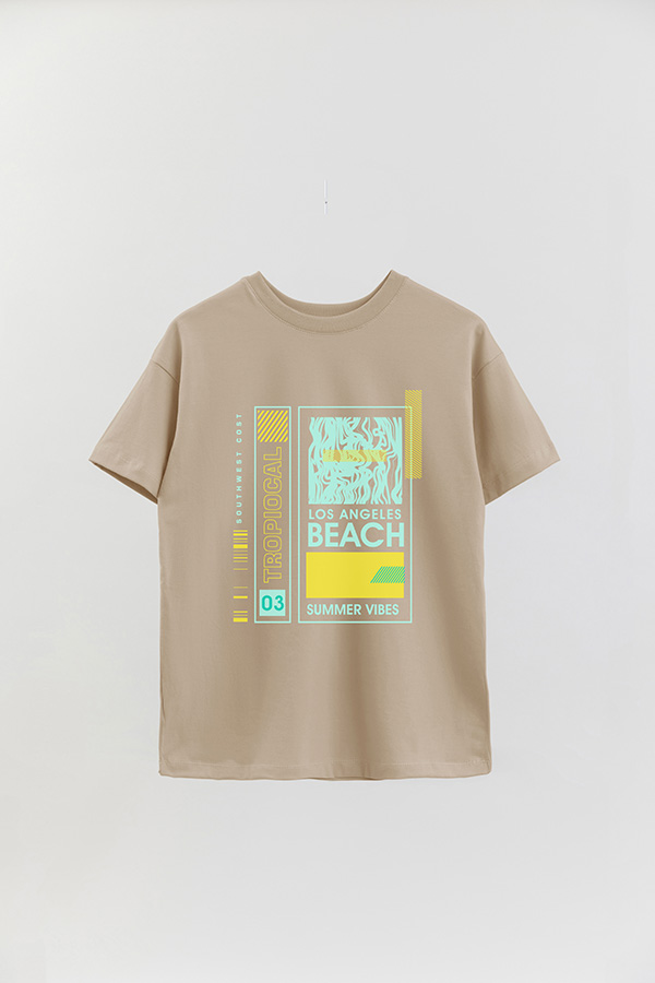 REMERA OVER ESTAMPADA LOS ANGELES BEACH