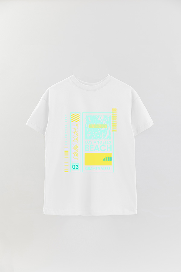 REMERA OVER ESTAMPADA LOS ANGELES BEACH