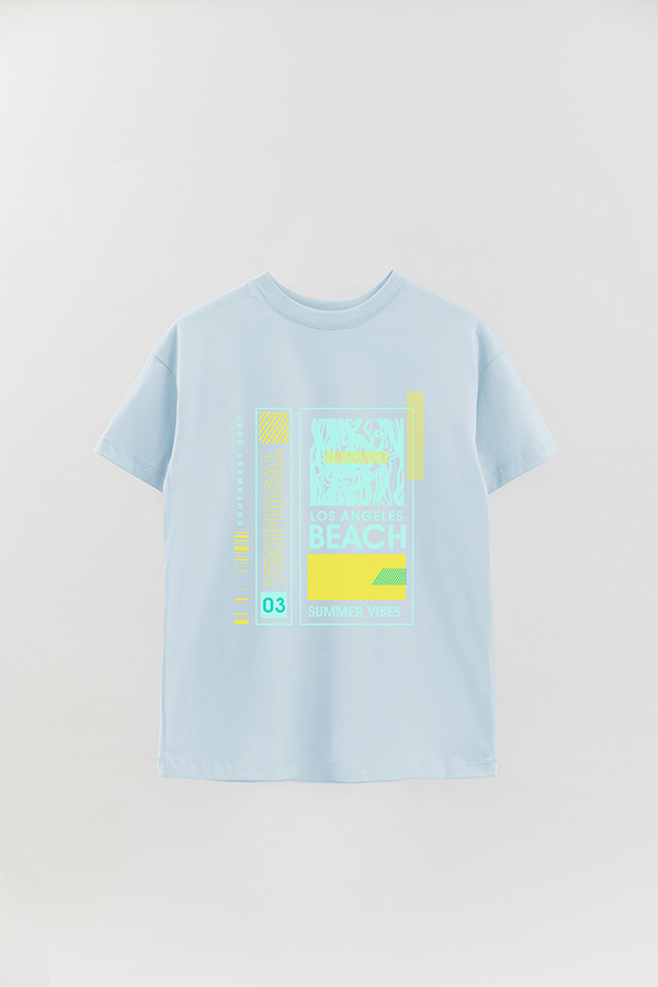 REMERA OVER ESTAMPADA LOS ANGELES BEACH