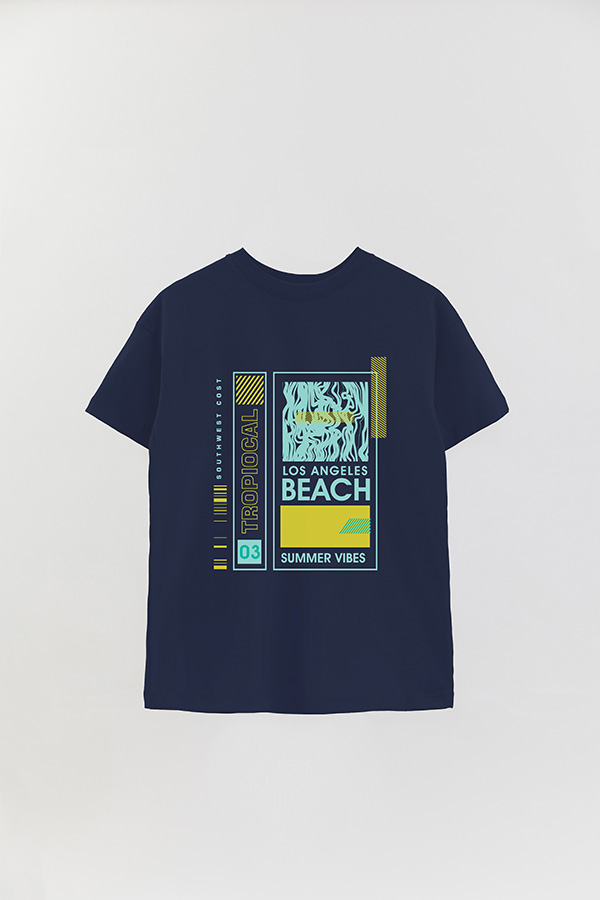 REMERA OVER ESTAMPADA LOS ANGELES BEACH