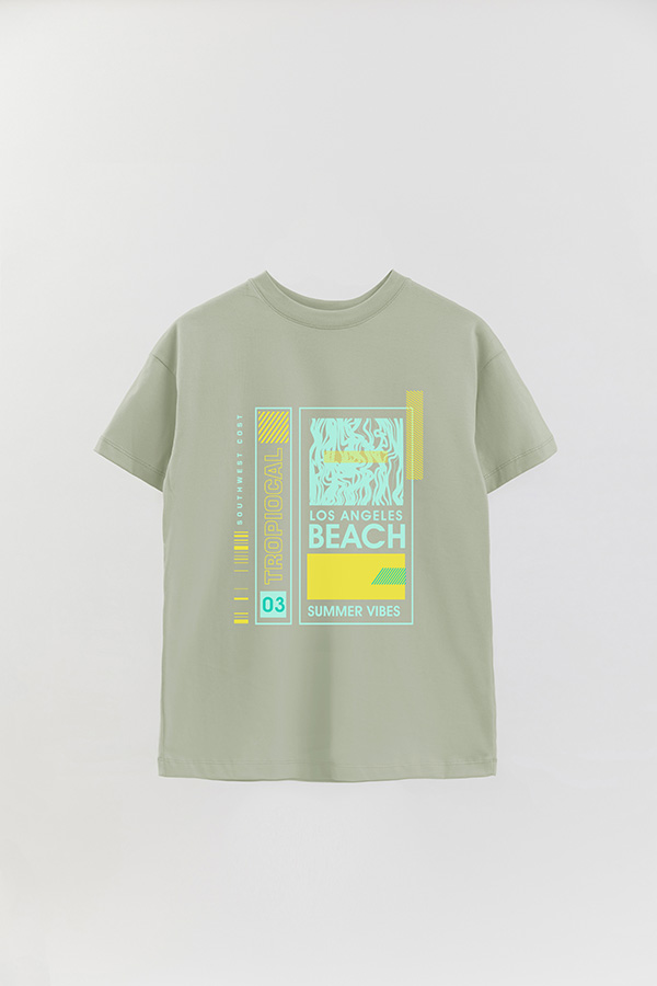 REMERA OVER ESTAMPADA LOS ANGELES BEACH