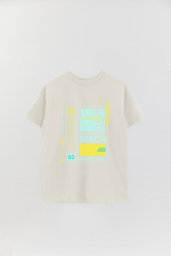 REMERA OVER ESTAMPADA LOS ANGELES BEACH