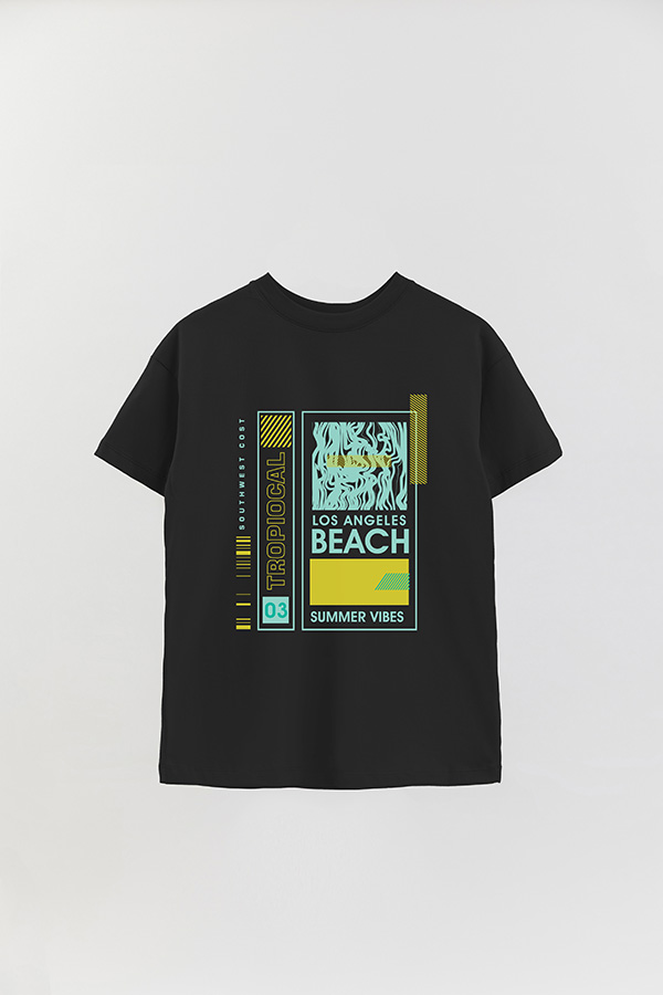 REMERA OVER ESTAMPADA LOS ANGELES BEACH
