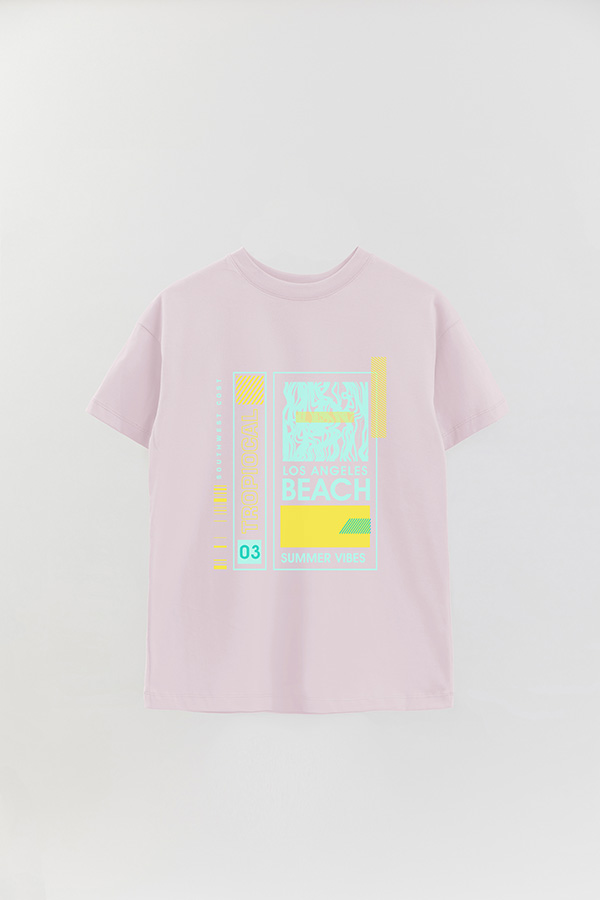 REMERA OVER ESTAMPADA LOS ANGELES BEACH