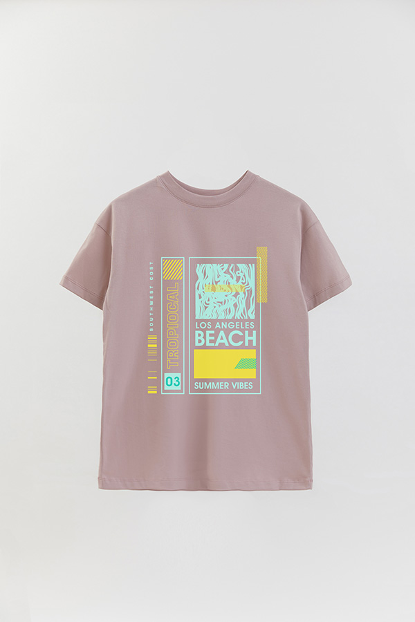 REMERA OVER ESTAMPADA LOS ANGELES BEACH