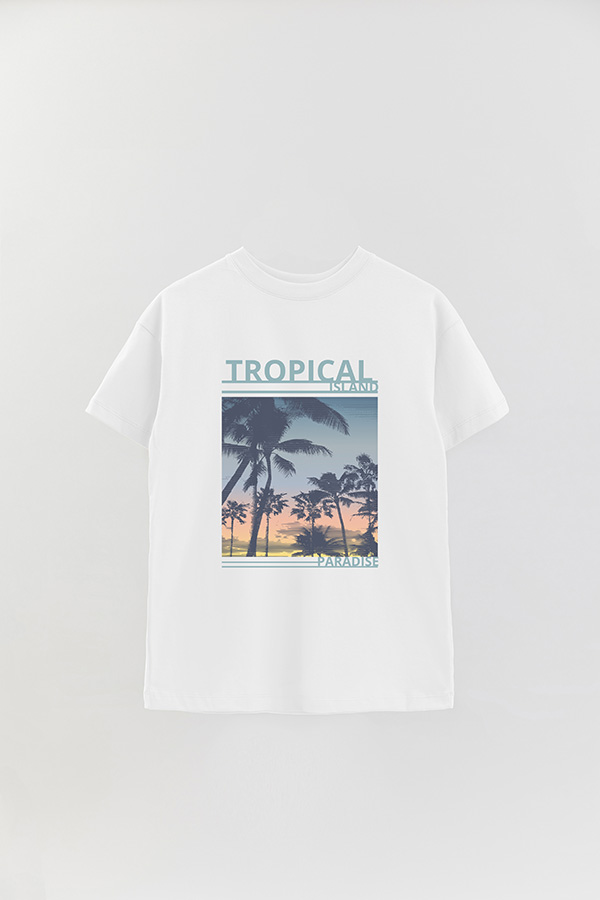 REMERA OVER ESTAMPADA PH TROPICAL ISLAND