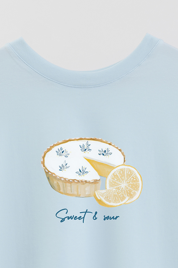REMERA CROP ESTAMPADA COASTAL SWEET SOUR