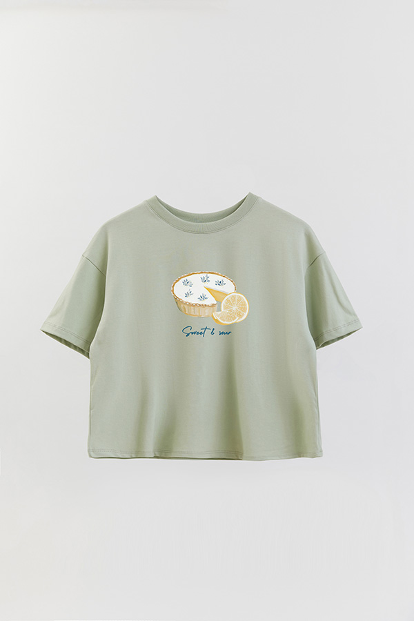 REMERA CROP ESTAMPADA COASTAL SWEET SOUR