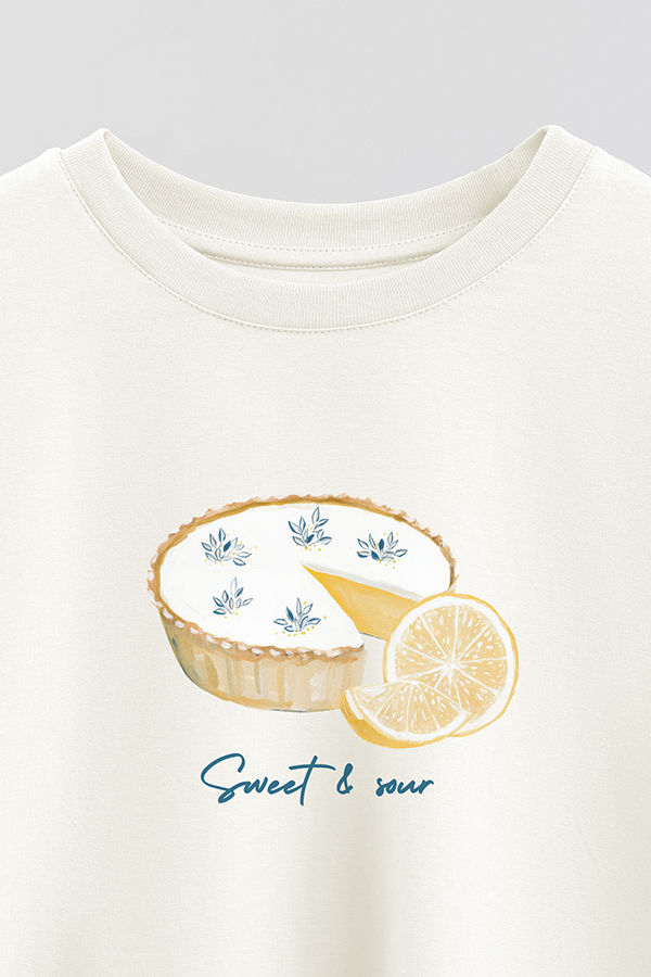 REMERA CROP ESTAMPADA COASTAL SWEET SOUR