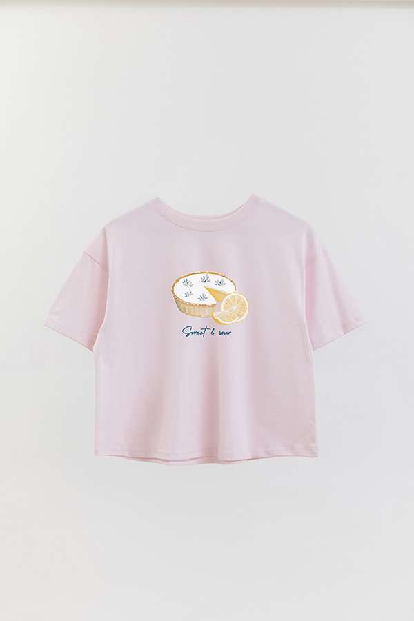 REMERA CROP ESTAMPADA COASTAL SWEET SOUR