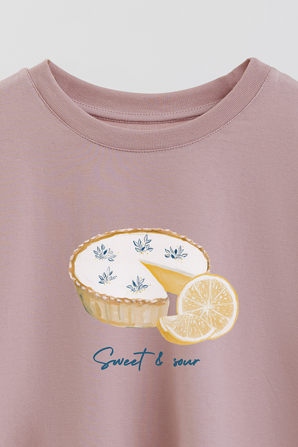 REMERA CROP ESTAMPADA COASTAL SWEET SOUR