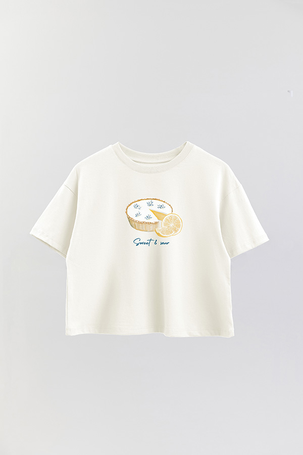 REMERA CROP ESTAMPADA COASTAL SWEET SOUR