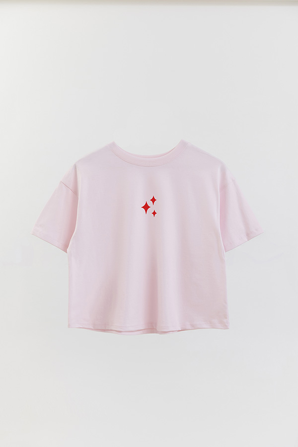 REMERA CROP ESTAMPADA FABULOUS VALENTINE STARS