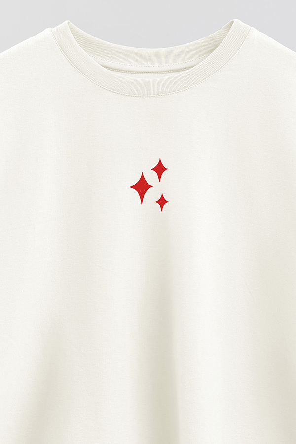 REMERA CROP ESTAMPADA FABULOUS VALENTINE STARS