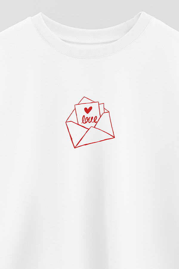 REMERA CROP ESTAMPADA FABULOUS VALENTINE LETTER