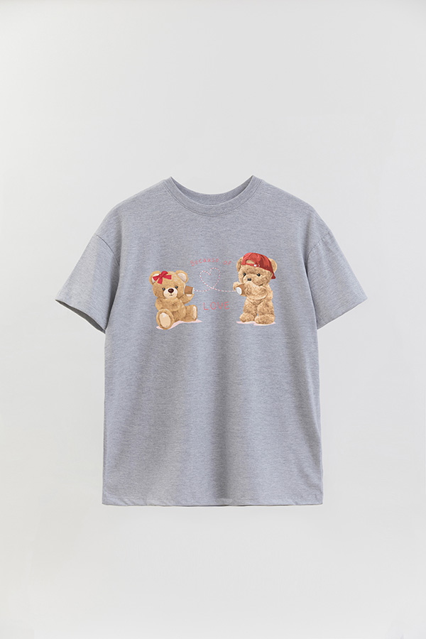 REMERA OVER ESTAMPADA UNISEX TEDDY CALL OF LOVE