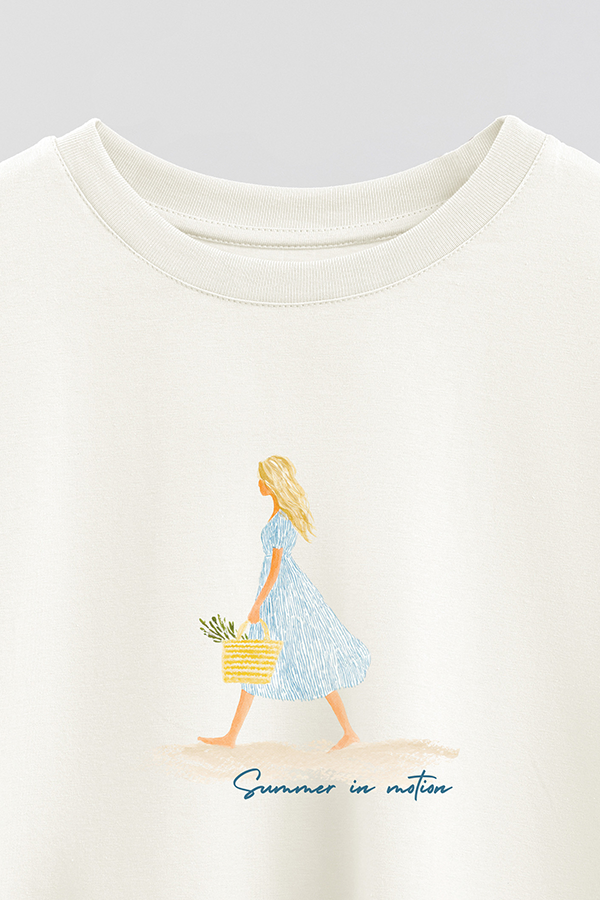 REMERA CROP ESTAMPADA COASTAL SUMMER IN MOTION