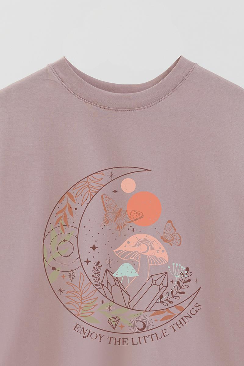 REMERA OVER ESTAMPADA MST ENJOY THE LITTLE THINGS
