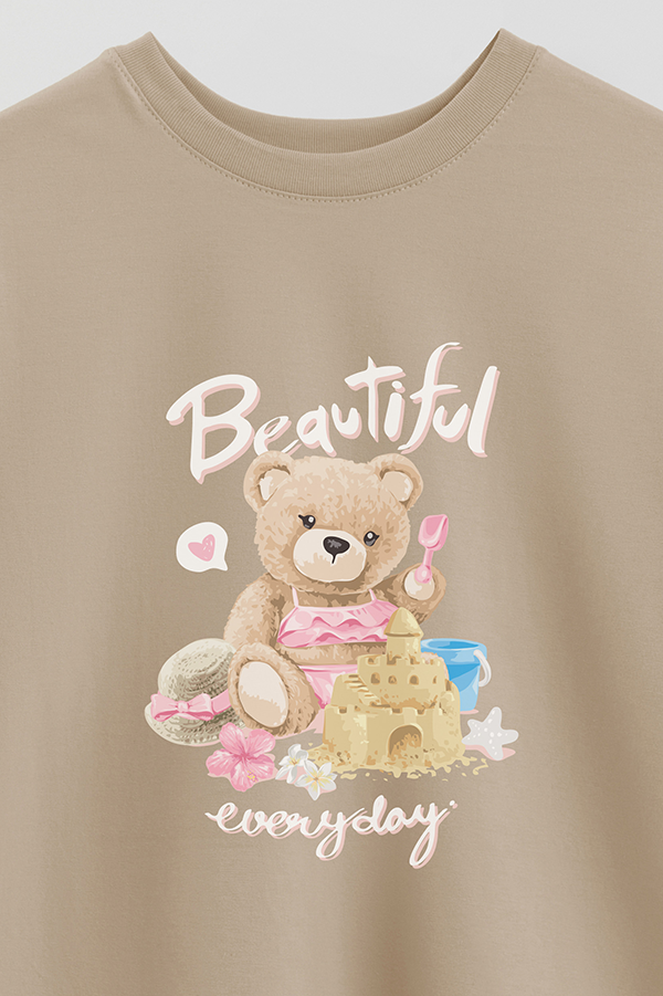 REMERA OVER ESTAMPADA UNISEX TEDDY CASTLE