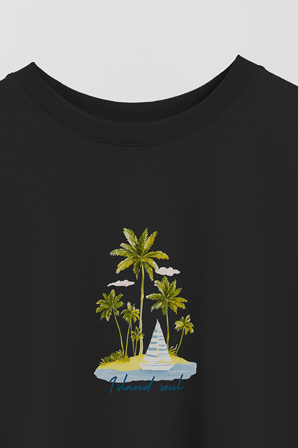 REMERA CROP ESTAMPADA COASTAL ISLAND SOUL