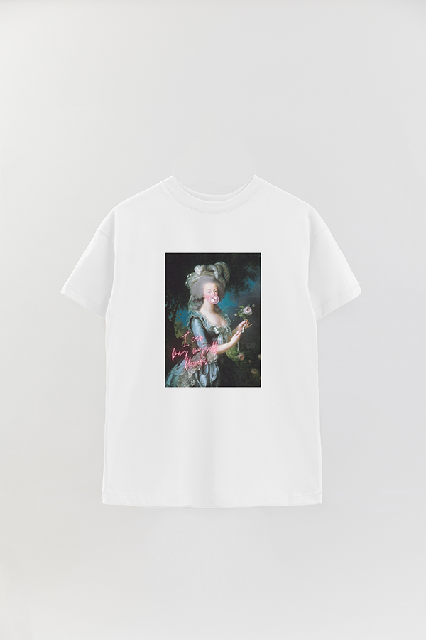 REMERA OVER ESTAMPADA ART COLLECTION 24 I CAN BUY MYSELF FLOWERS 2
