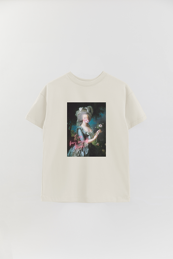 REMERA OVER ESTAMPADA ART COLLECTION 24 I CAN BUY MYSELF FLOWERS 2