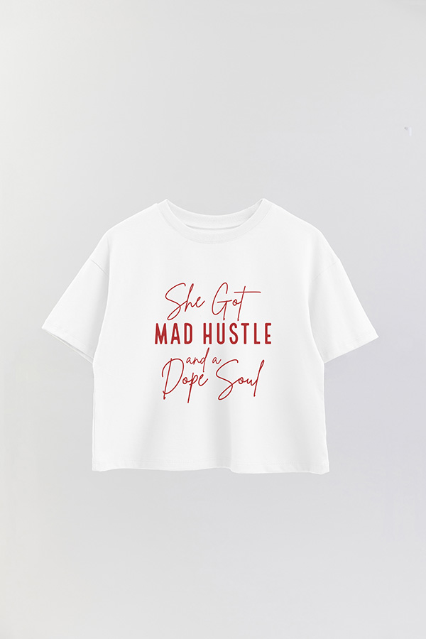 REMERA CROP ESTAMPADA RD MAD HUSTLE