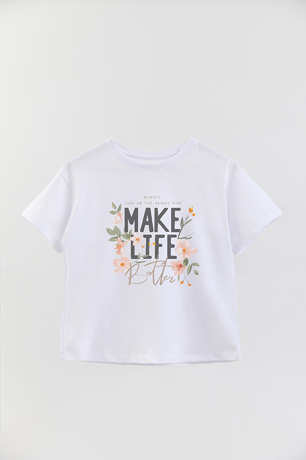 REMERA GIRL OVER MAKE LIFE BETTER