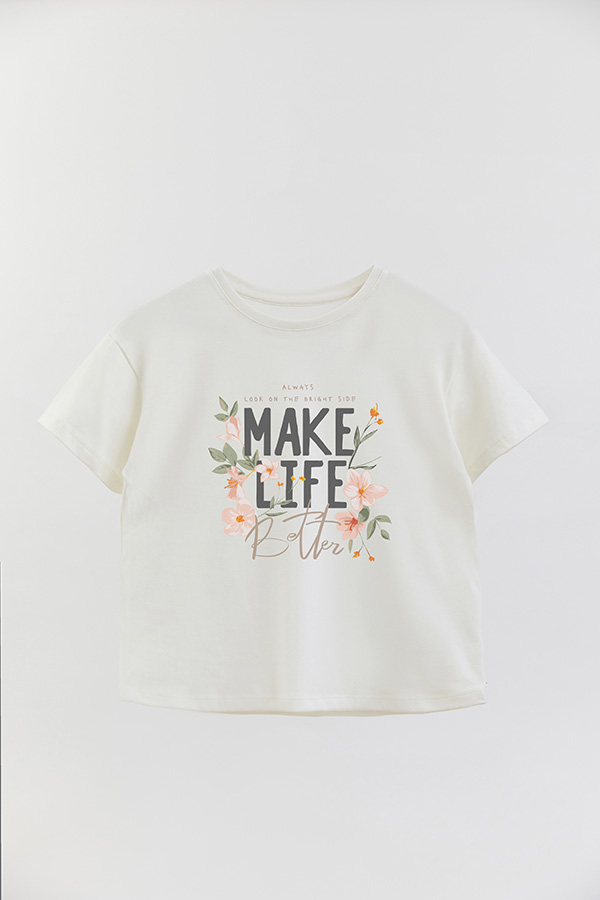 REMERA GIRL OVER MAKE LIFE BETTER