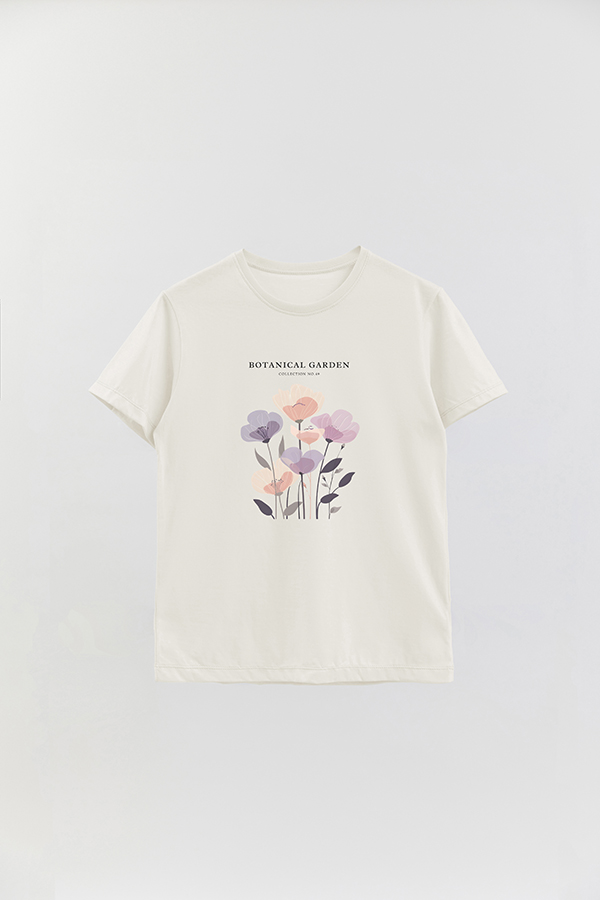 REMERA BASICA ESTAMPADA GARDEN 49