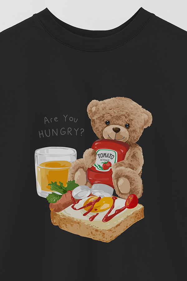 REMERA OVER ESTAMPADA UNISEX TEDDY KETCHUP