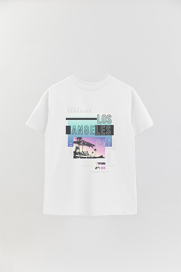 REMERA OVER ESTAMPADA LOS ANGELES