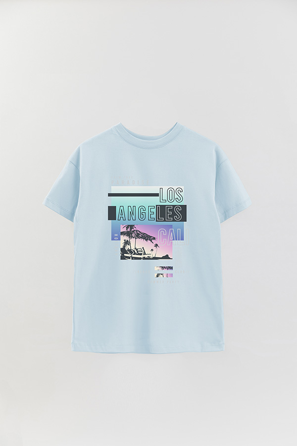 REMERA OVER ESTAMPADA LOS ANGELES