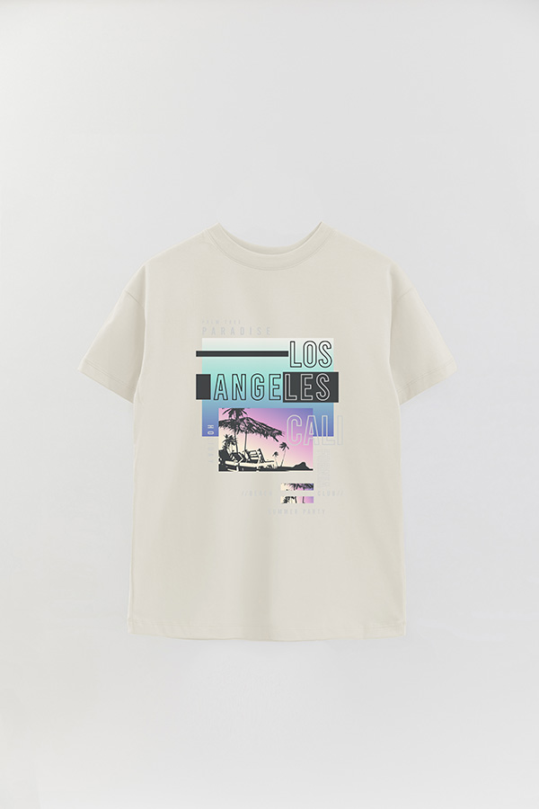 REMERA OVER ESTAMPADA LOS ANGELES